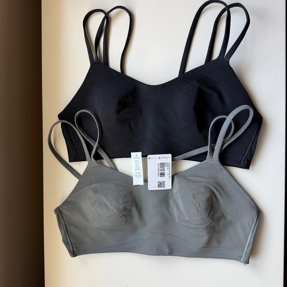 Lululemon Like a Cloud Bras - Size 8 B/C - Black and Olive Green